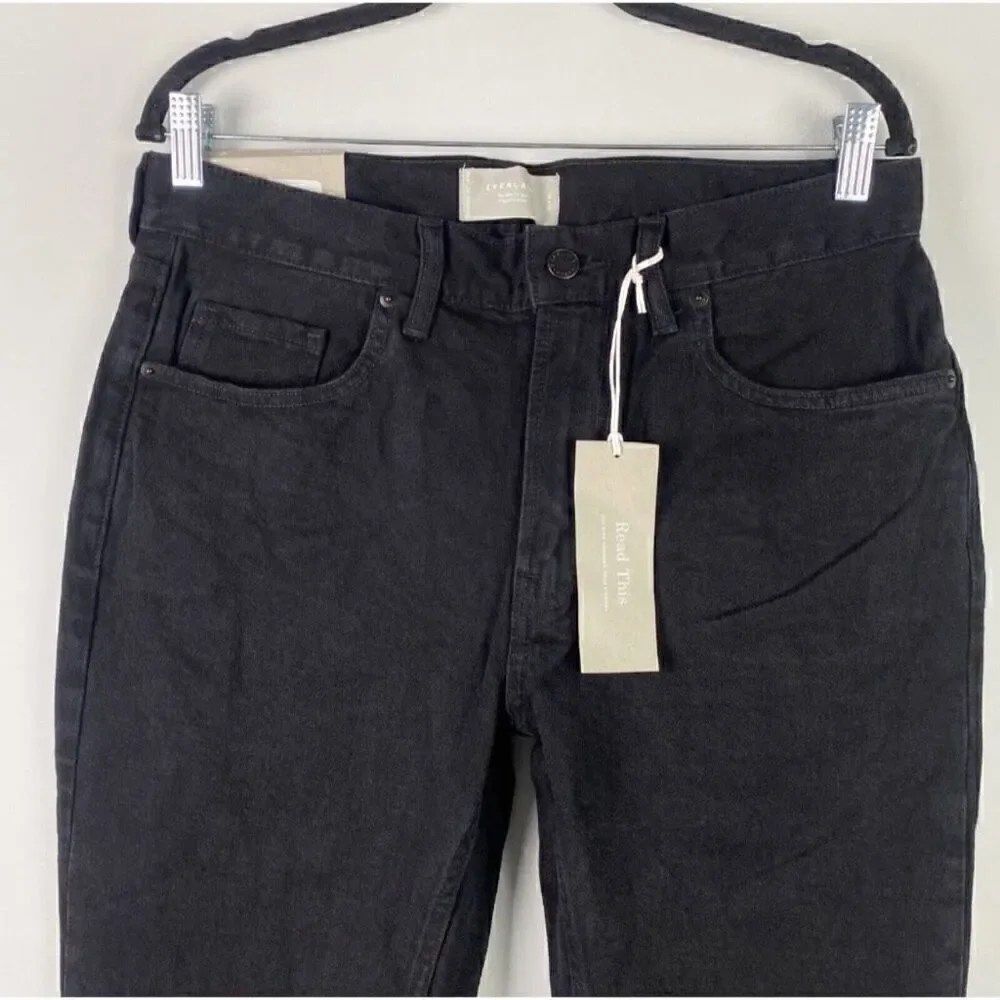 Everlane The Organic Cotton Slim Fit Jean Black Mens Size 28 x 32 NWT